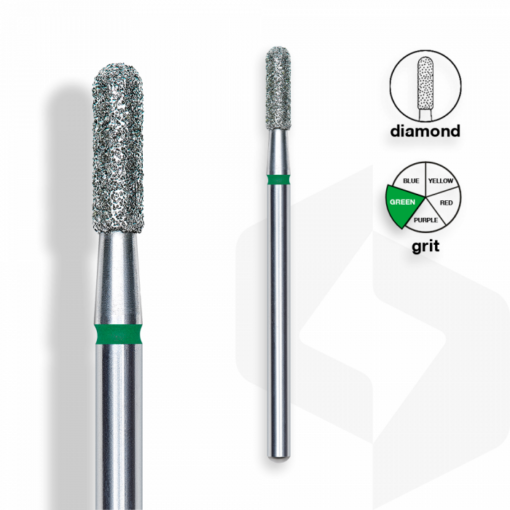 Staleks – diamantová brúsna hlava 2,3mm – barrel 8mm green – FA30G023-8K